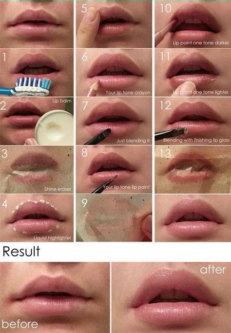 How To Make Your Lips Look Fuller 13 Steps Lip Makeup Tutorial Diy