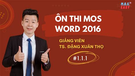 Ôn Thi Mos Word 2016 111 Tạo Một Tài Liệu Trống