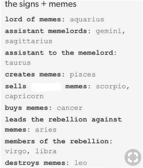 20++ Funny Memes About The Zodiac Signs - Factory Memes