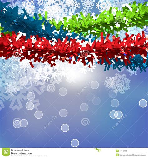 Vector Christmas Garland Background Stock Vector Illustration Of