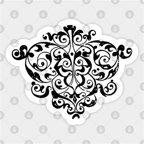 Gothic Scroll Design Gothic Design Sticker Teepublic