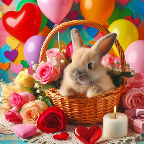 Valentine's Bunnies Free Stock Photo - Public Domain Pictures