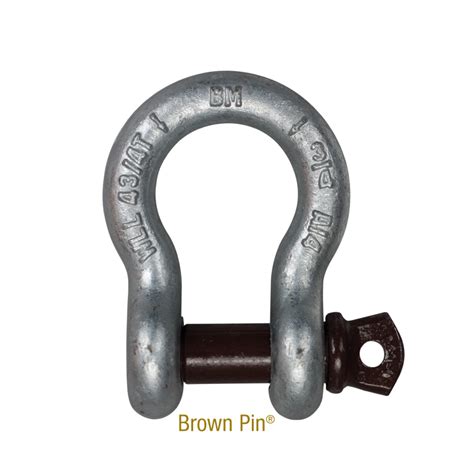 Screw Pin Anchor Shackles Brown Pin® Rated Drop Forged Hot Dip Galvanized