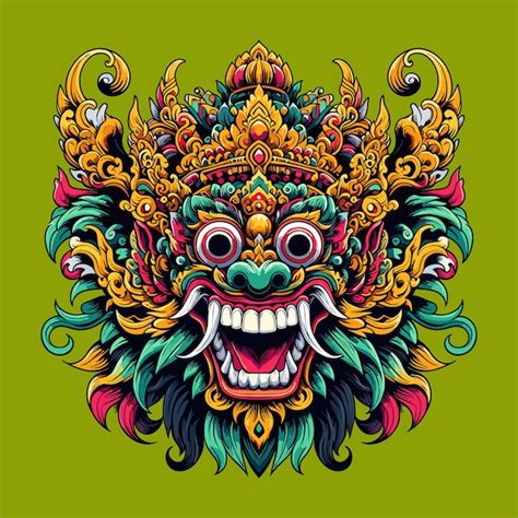 Premium Vector Vector Illustration Of Colorful Indonesian Balinese Barong