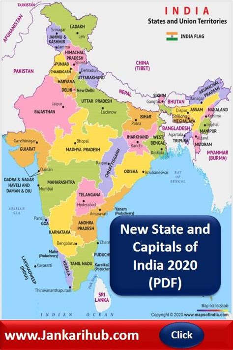 States And Capitals Map Of India