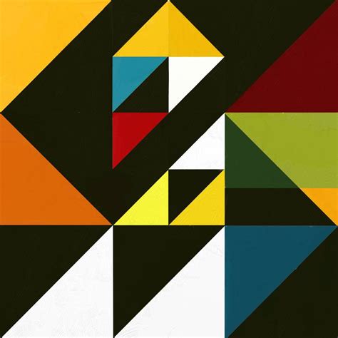 Geometric Abstraction By Rabi Roy Painting Digital