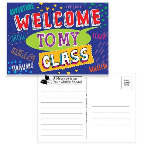 Welcome To My Class Postcards Positive Promotions