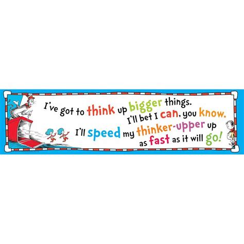 Dr Seuss Think Up Bigger Things Classroom Banners