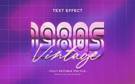 Premium Psd 80s Style Text Effect