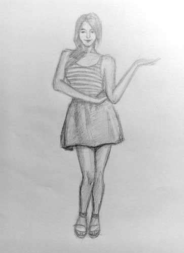 Women Drawing Easy Full Body Simple And Step By Step