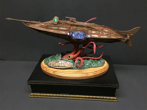 Jules Verne Nautilus 1144 Scale With Custom Base And Led Lighting