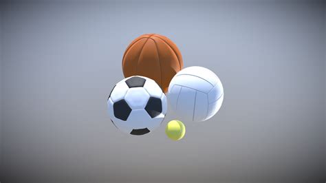 Set Of Sports Balls 3d Model By Dennis Groenendijk