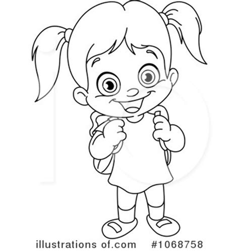 Download High Quality Girl Clipart Black And White Transparent Png