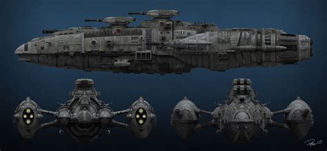 Destroyer Spaceship Model And Render By Drew Pace Keywords Concept