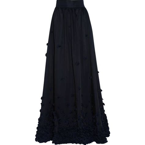 temperley london ruffle appliquéd satin maxi skirt 3 950 hrk liked on polyvore featuring