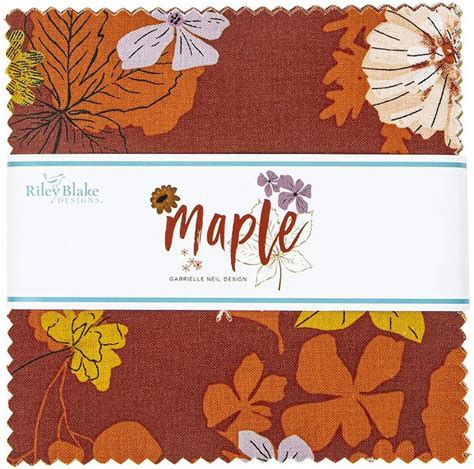Maple Riley Blake 5 Inch Stacker 42 Precut Fabric Quilt Squares By