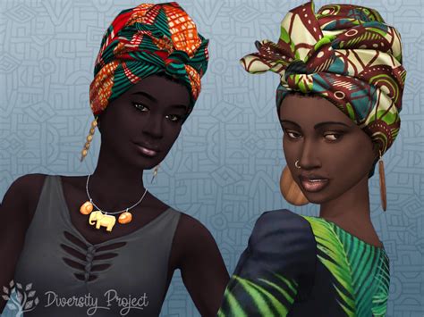African Headwrap Sims 4 Diversity Project Sims 4 Sims 4 Characters