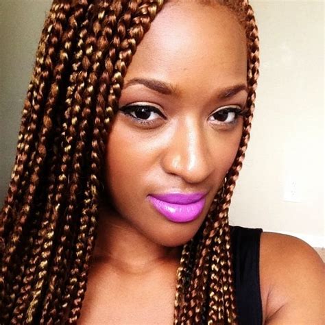 Box braids hairstyles are one of the most popular african american protective styling choices. Light Brown/Blonde Box Braids on "Natural Hair" | Small ...