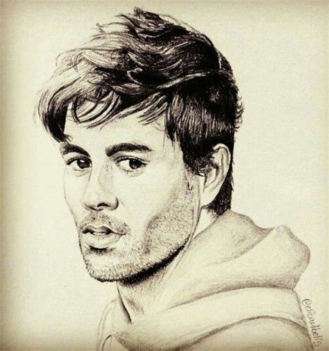 Pin By Angel On BG Male Sketch Enrique Iglesias Portrait