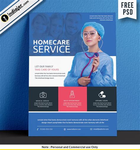 Free Home Health Care Service Flyer Psd Template Home Health Care