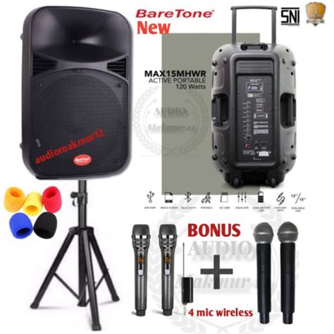 Jual Speaker Portable Baretone Max 15 Mhwr 15 Inch Speaker Baretone Max15 Mhwr Original