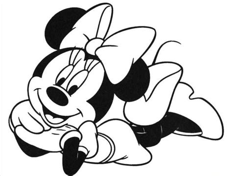 Gambar Sketsa Gambar Kartun Minnie Mouse Belajar Mewarnai Anak Awan Di