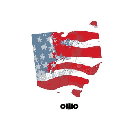 State Of Ohio United States Of America Vector Illustration Wa Stock