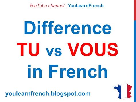 French Lesson 191 When To Use Tu Or Vous In French Difference Between
