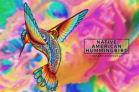 Native American Hummingbird Png Graphic By Wiked888 · Creative Fabrica