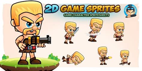 Barbarian 2d Game Character Sprites By Dionartworks Codester