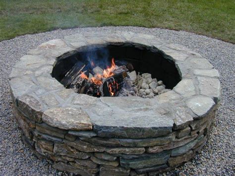 How To Build A Stone Fire Pit Without Mortar Fire Pit Ideas