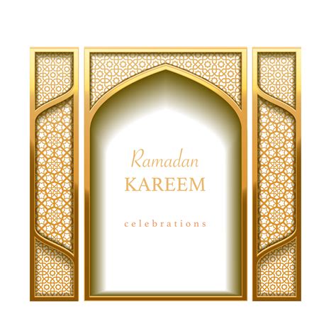 3d Ramadan Kareem Premium Golden Style Download Png Image