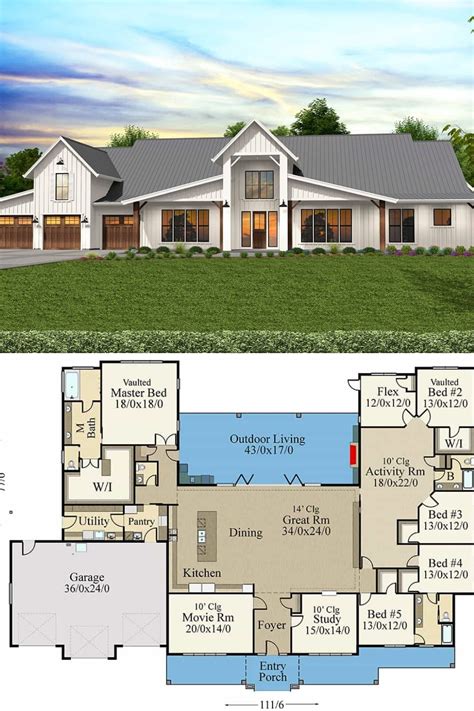Single Story Barn House Plans Homeplancloud