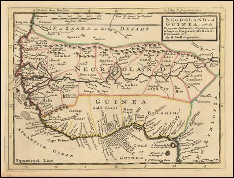 Ancient Map Of Africa Negroland