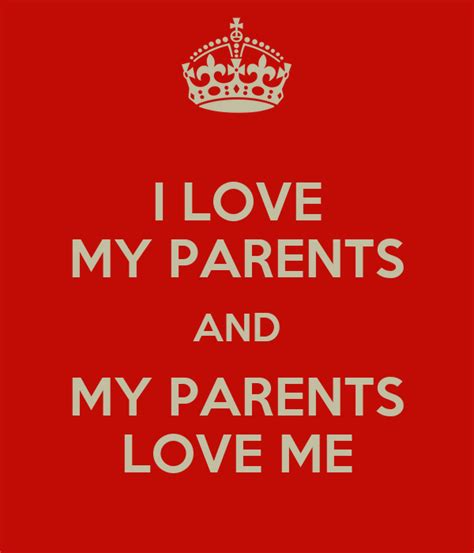 I Love My Parents And My Parents Love Me Poster Kim Keep Calm O Matic