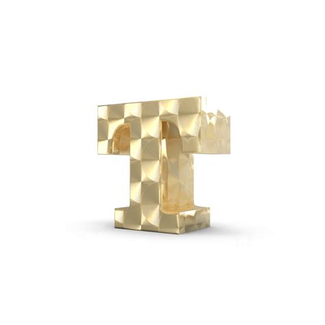 Letter T 3d Vector Golden 3d Render Letter T Alphabet 3d Render Png