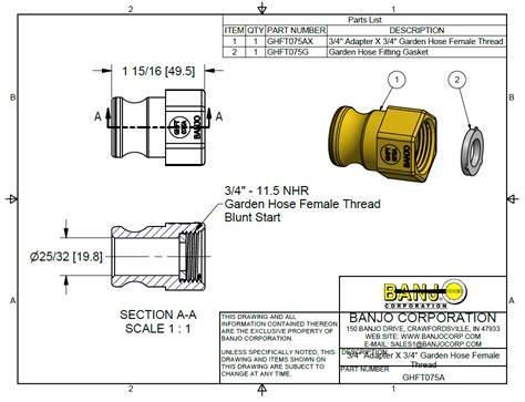 Measure out your garden and using some graph paper, draw a map of your garden to scale, including where the water source is, and any structures. 3/4″ Adapter x 3/4″ Garden Hose Female Thread (Part A ...