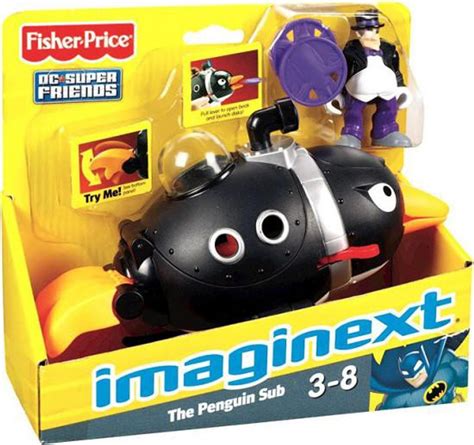 Fisher Price Dc Super Friends Batman Imaginext The Penguin Sub 3 Figure