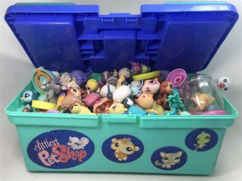 Littlest Pet Shop Box Lot Lps Random Grab Bag 10 Pets Toy Dog Cat Fish