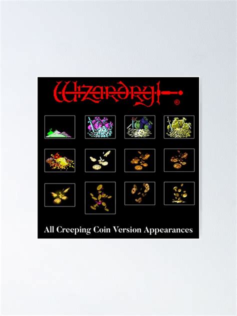 Wizardry Creeping Coins Poster For Sale By Gamerhenky Redbubble