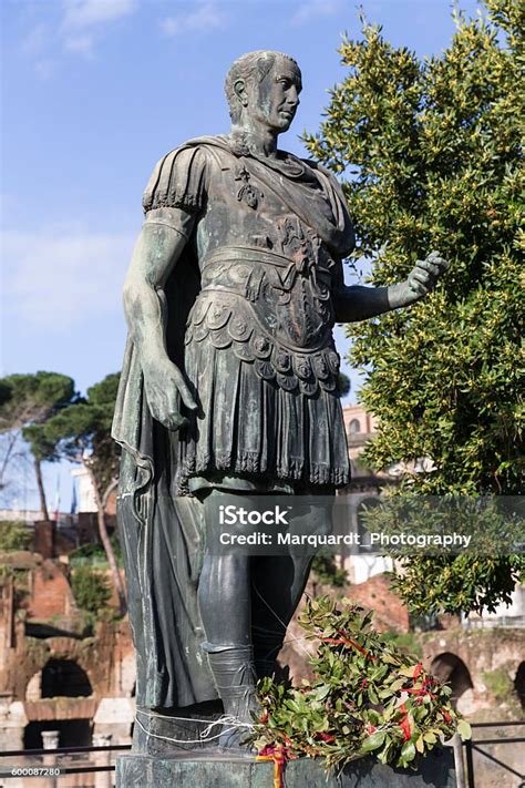 Statue Of Imperator Gaius Julius Caesar Rome Italy Rome Italy Stock