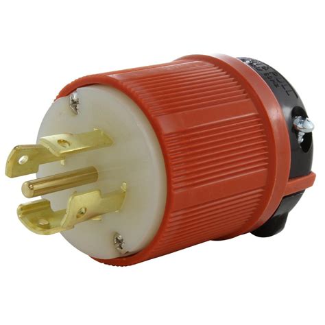 Ac Works Nema 30 Amp 3 Phase 120208 Volt 3py 5 Wire Locking Male Plug