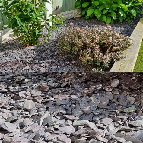 Welsh Crushed Blue Slate Chippings 20mm Dandys Topsoil And Landscape