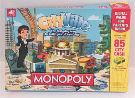 Zynga Monopoly Cityville Board Game 2012 Edition Building Game 100