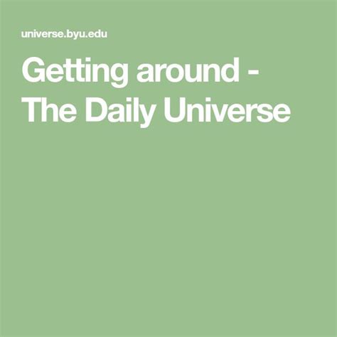 Getting Around The Daily Universe Universe Cooperstown New York Daily