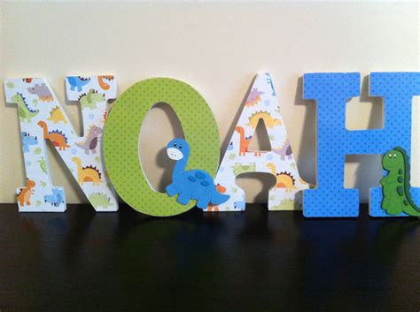 Dinosaur Wooden Letters Nursery Letters Wall By Babeecakesboutique 14