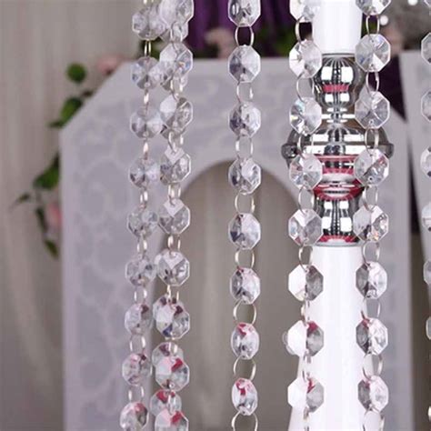 Acrylic Beads Wedding Road Crystal Octagonal Bead Decorative Crafts
