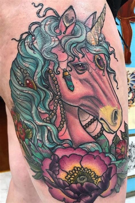 Neo Traditional Unicorn Tattoo Best Tattoo Ideas In 2020
