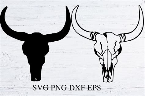 Bull Skull Svg Cow Cut File Cricut Graphic By Tanuscharts · Creative
