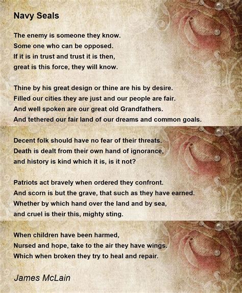 Navy Seals Poem By James Mclain Poem Hunter